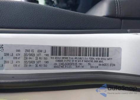 2017 Dodge Durango Gt Awd from USA, damaged, VIN 1C4RDJDG3HC879125